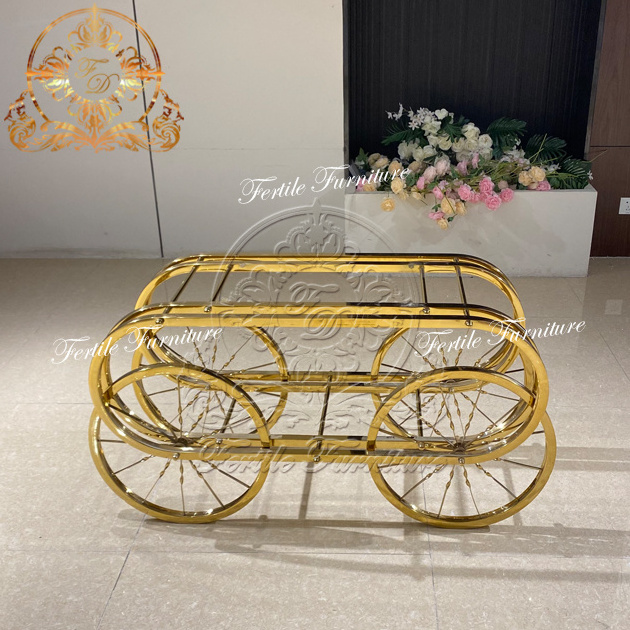 Event Centerpiece Decoration Crown Sweet Candy Cart With Wheel