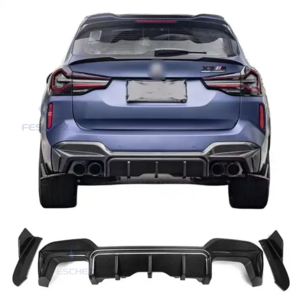 SQ STYLE DRY CARBON FIBER REAR BUMPER DIFFUSER FRONT LIP SPLITTER FOR BMW F97 X3M LCI 2022-UP X3M F97