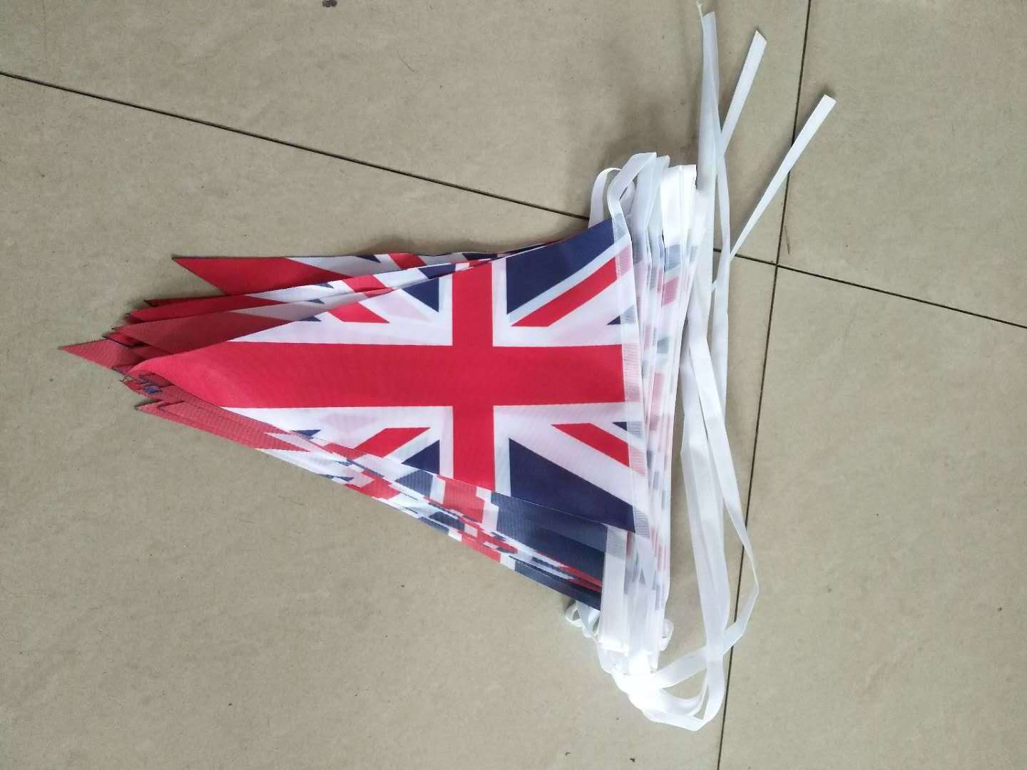 Custom Polyester Fabric 20x30cm Triangle String Bunting Pennant Flags Bunting Flag All country flag with string