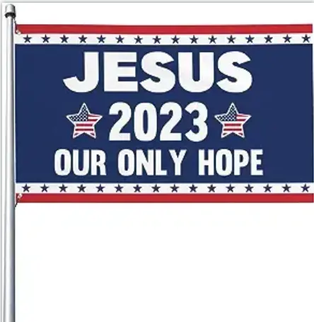 Custom 3x5ft Jesus In God we trust  Flag 2024 Yard Sign Christian God Bless America Flag