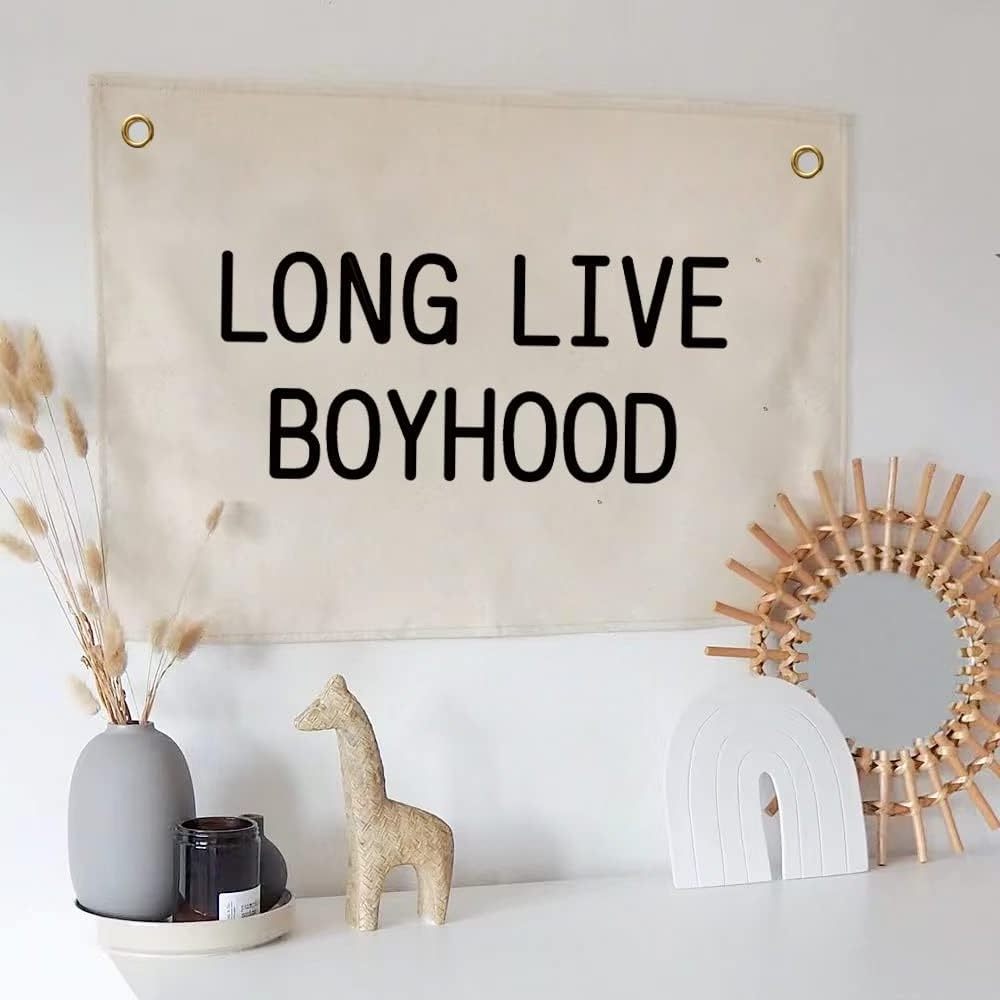 Home Decor Wedding Wall Flag Blank Cotton Canvas Hanging Pennant Flag Banner