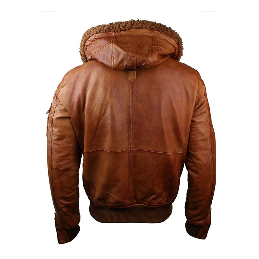 leather jacket for men 2022 new style fleece hooded genuine sheepskin hooded jacket Fashion Men Lamb Leather Jacket Men