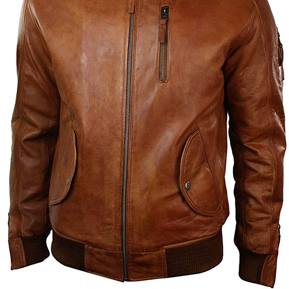 leather jacket for men 2022 new style fleece hooded genuine sheepskin hooded jacket Fashion Men Lamb Leather Jacket Men