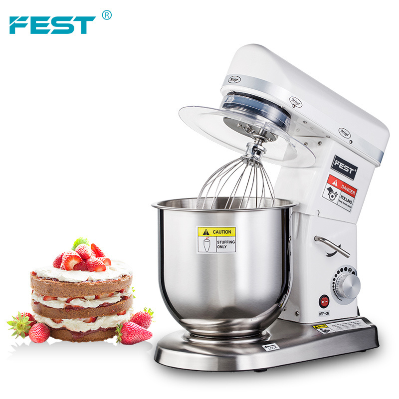 FEST home appliances Food Mixer Tilt-Head Dough Cake Mixer Sipral Rotary Stand Mixer 5L