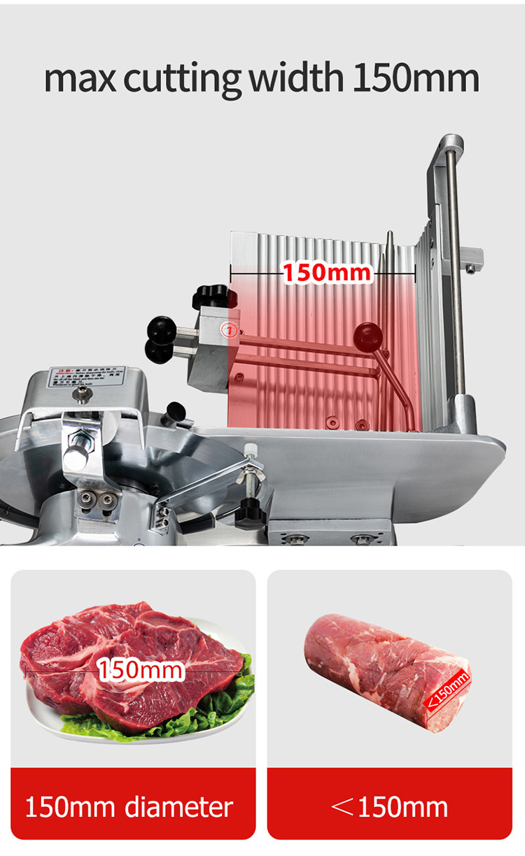 Frozen Meat Slicer Factory Wholesale From Paper Thin to 17mm Thick Flaker 110V/220V Smart Portable Roll Meat Slicer Machine Home