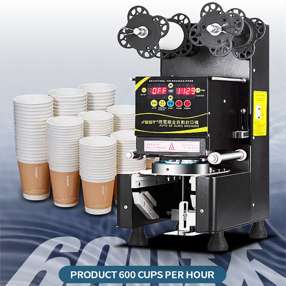 Automatic Sealer Cups Commercial Bubble Tea Sealer Machine Customized Cup Sealing Machine