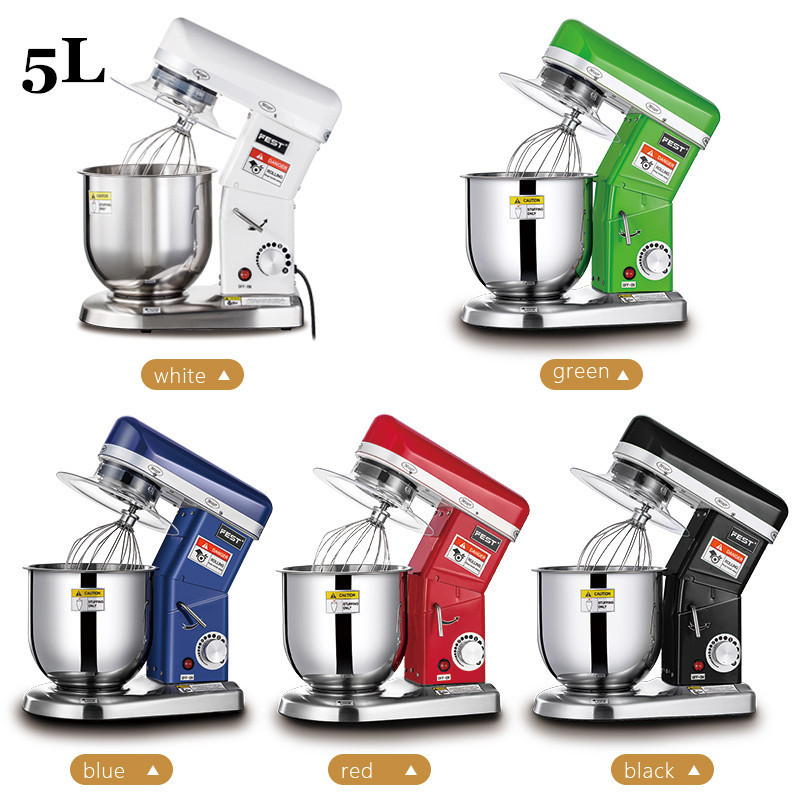 FEST home appliances Food Mixer Tilt-Head Dough Cake Mixer Sipral Rotary Stand Mixer 5L