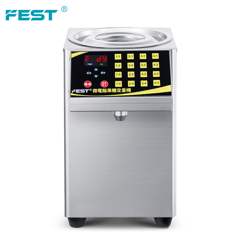 FEST Commercial Sugar Syrup Dispenser Automatic Bubble Tea Liquid Fructose Dispenser Small Fructose Dispenser 16 Keys