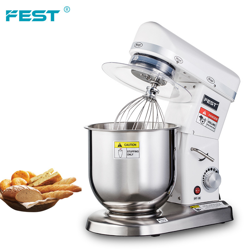 FEST home appliances Food Mixer Tilt-Head Dough Cake Mixer Sipral Rotary Stand Mixer 5L