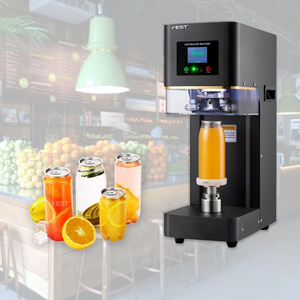 FEST Commercial Beverage Juice Beer Soda Coffee Bubble Tea Shop Plastic PET Bottle Aluminum Can Sealing Drink Sealer Machine