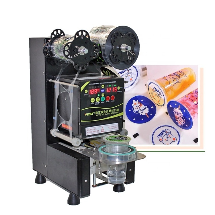 FEST High Quality Bubble Tea Equipment Plastic Cup Sealer Machine Automatic Cup Sealing Machine