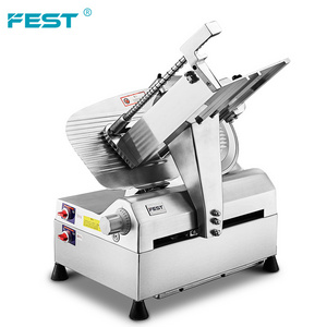 FEST Full Automatic Frozen and Fresh Meat Slicer 300mm Blade Meat Slicer for Jerky Deli Ham Beef Roll Compact Food Dicer