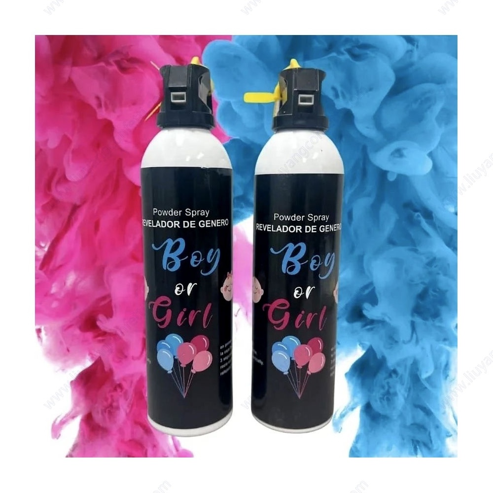 Baby Shower  Boy Girl Gender reveal cornmeal spray holi powder blaster Confetti Cannon Powder smoke color spray gun fireworks