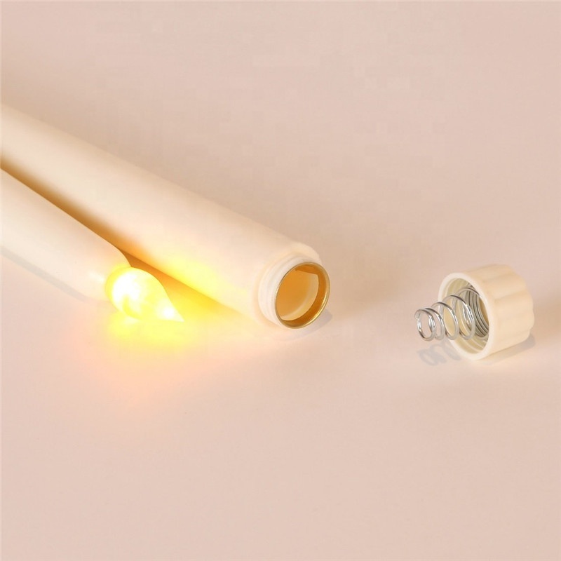 Moving Flame Flameless Tea Christmas Recharge Yellow Flickering Remote Candles Bougie Dinner Party Decoration Led Taper Light