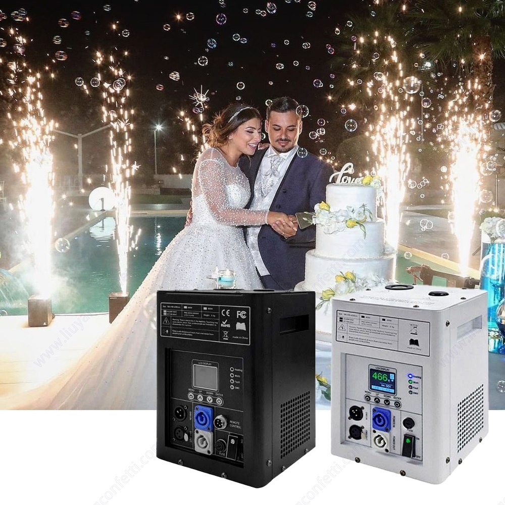 Pyro Indoor Fire 650w 750w Sparkler 600w Fireworks Dmx Wireless Remote Control Cold Spark Machine For Wedding Effect