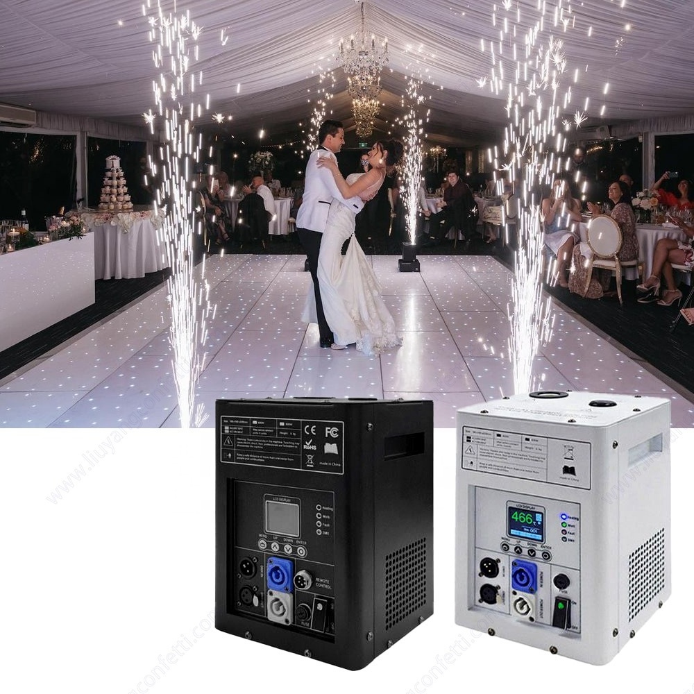 Pyro Indoor Fire 650w 750w Sparkler 600w Fireworks Dmx Wireless Remote Control Cold Spark Machine For Wedding Effect