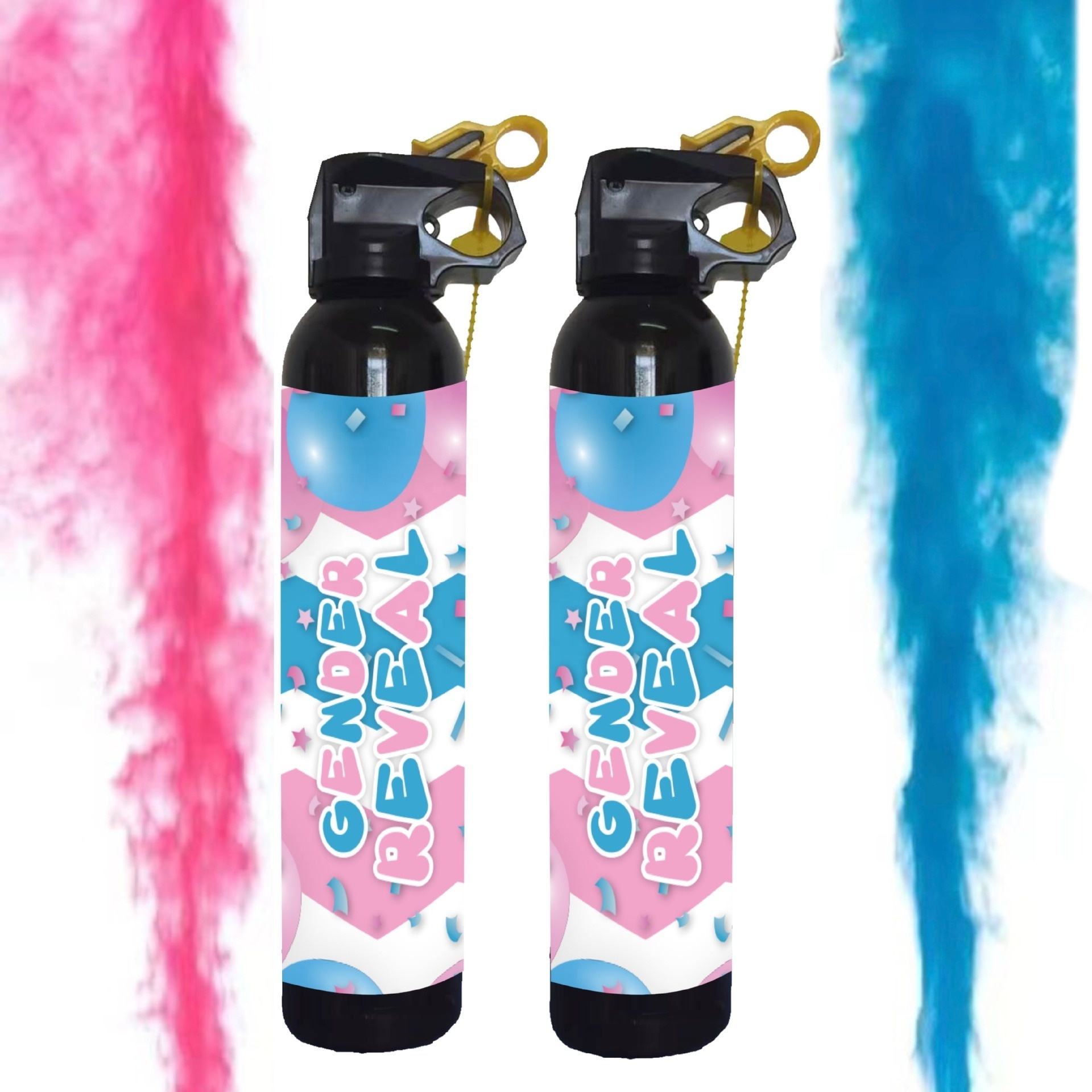 Baby Shower  Boy Girl Gender reveal cornmeal spray holi powder blaster Confetti Cannon Powder smoke color spray gun fireworks