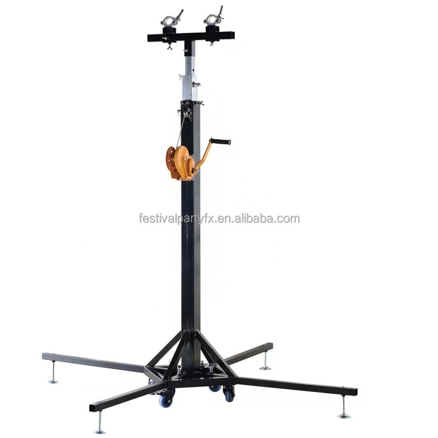 Heavy Duty Adjustable Height Crank Stand Adjustable Lifting Tower For Event Stage Lighting Truss