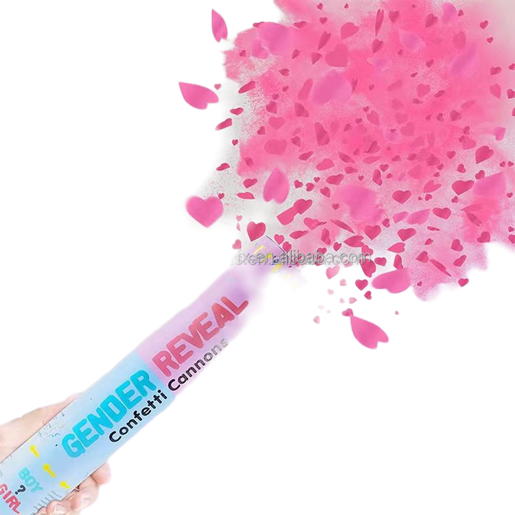 Baby Shower Wedding Event Party Factory free design Boy Or Girl Smoke Gender Reveal Powder Confetti Cannon