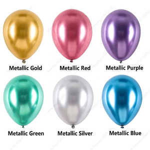 Party Decoration Wedding Latex Wholesale 10inch Glossy Metal Pearl Thick Chrome Metallic Color Helium Air Ball Globos Balloon