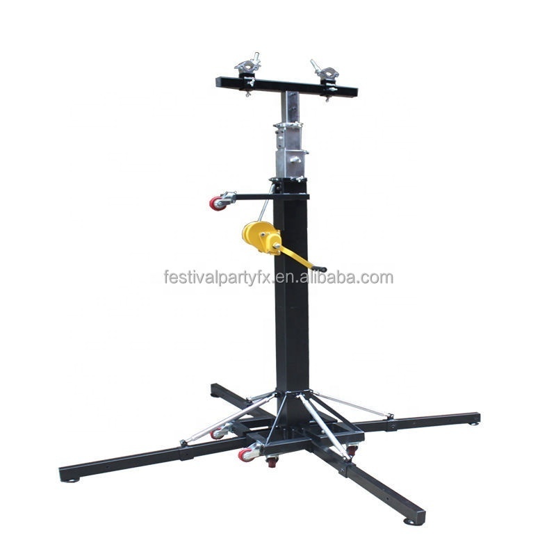 Heavy Duty Adjustable Height Crank Stand Adjustable Lifting Tower For Event Stage Lighting Truss