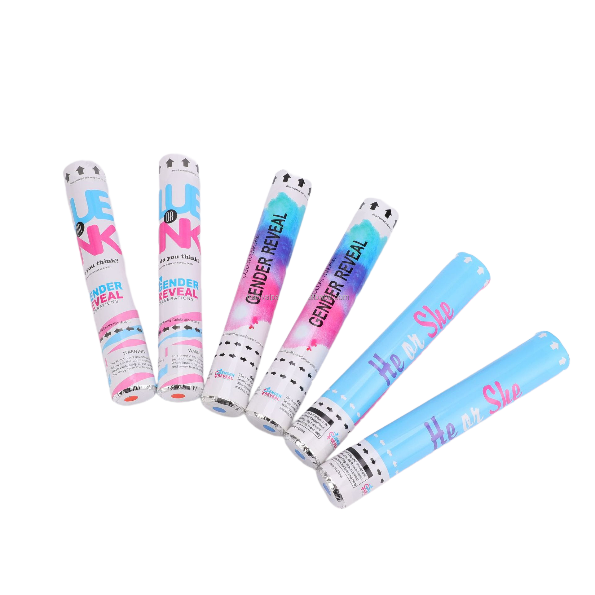 Baby Shower Wedding Event Party Factory free design Boy Or Girl Smoke Gender Reveal Powder Confetti Cannon