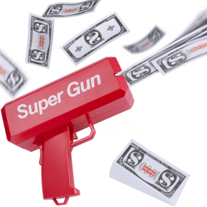 Super Playing Make It Rain Handheld Gundispenser Shooter With 100 Pcs Paper Dollar Bill Play Toy Gold Cash Cannon Money Gun