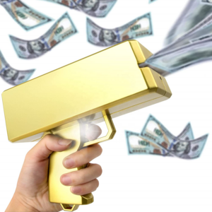 Make It Rain Cash Shooter Plastic Toy Shot Super Party Night Club Golden Custom Logo 2022 Gold Plated Spray Plating Money Gun