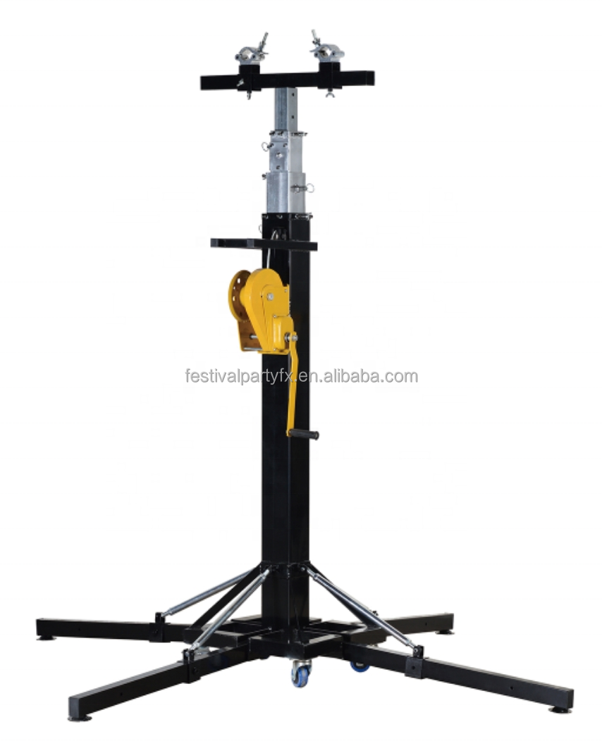 Heavy Duty Adjustable Height Crank Stand Adjustable Lifting Tower For Event Stage Lighting Truss