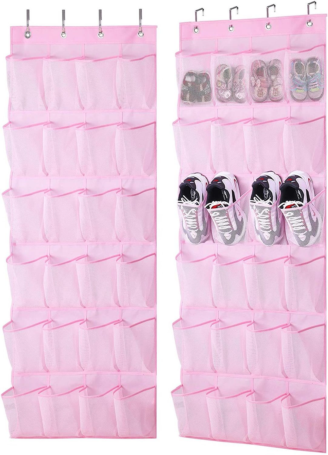 Hot Selling Over The Door Shoes Hanging Storage Rack Shoe Holder With Mesh Pockets Organizer Hang Bags