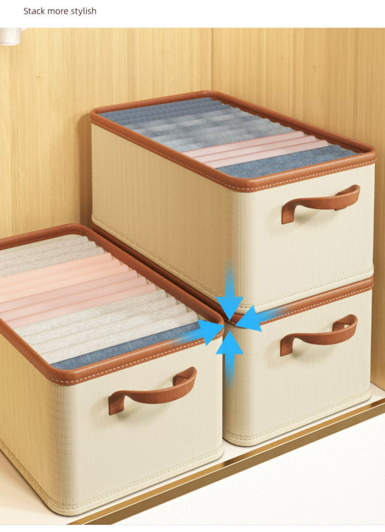 Hot Sale Household Closet Clothes Organizer Wardrobe Jeans Underwear Storage Box Washable Drawer Organizer For Clothes