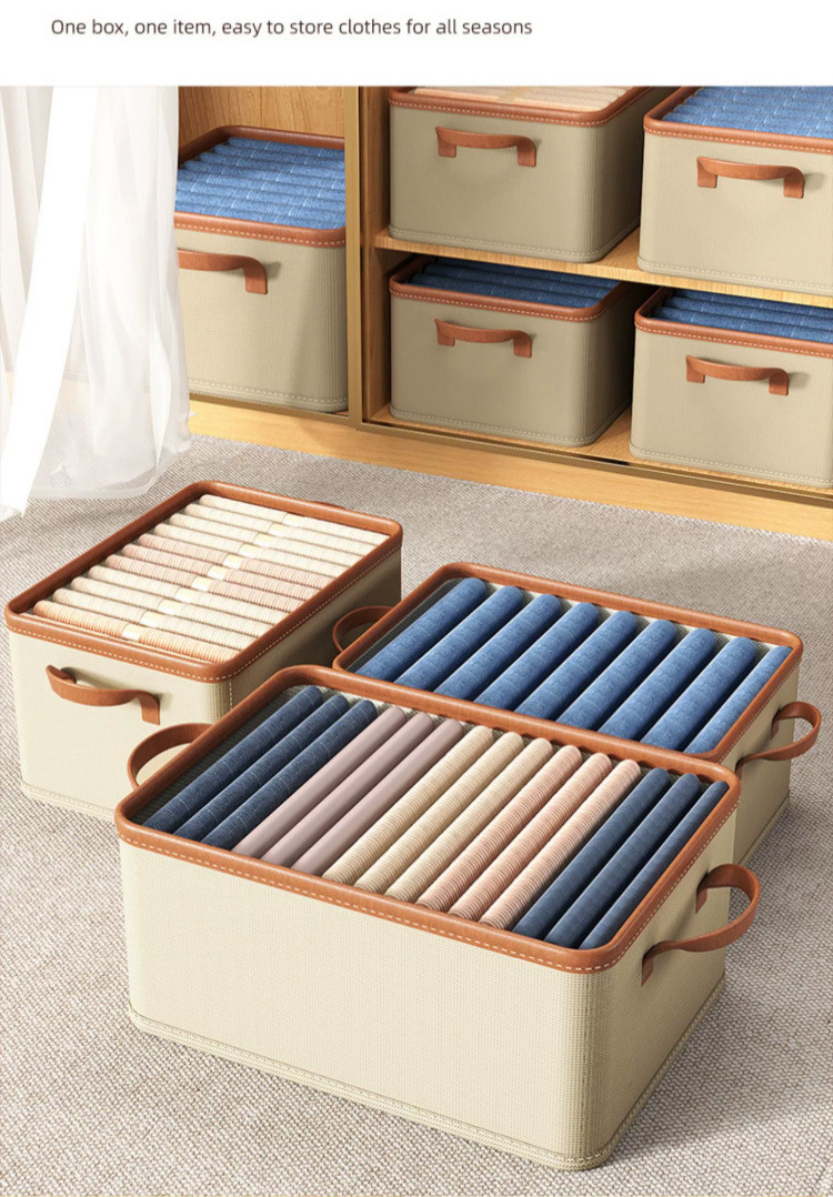 Hot Sale Household Closet Clothes Organizer Wardrobe Jeans Underwear Storage Box Washable Drawer Organizer For Clothes