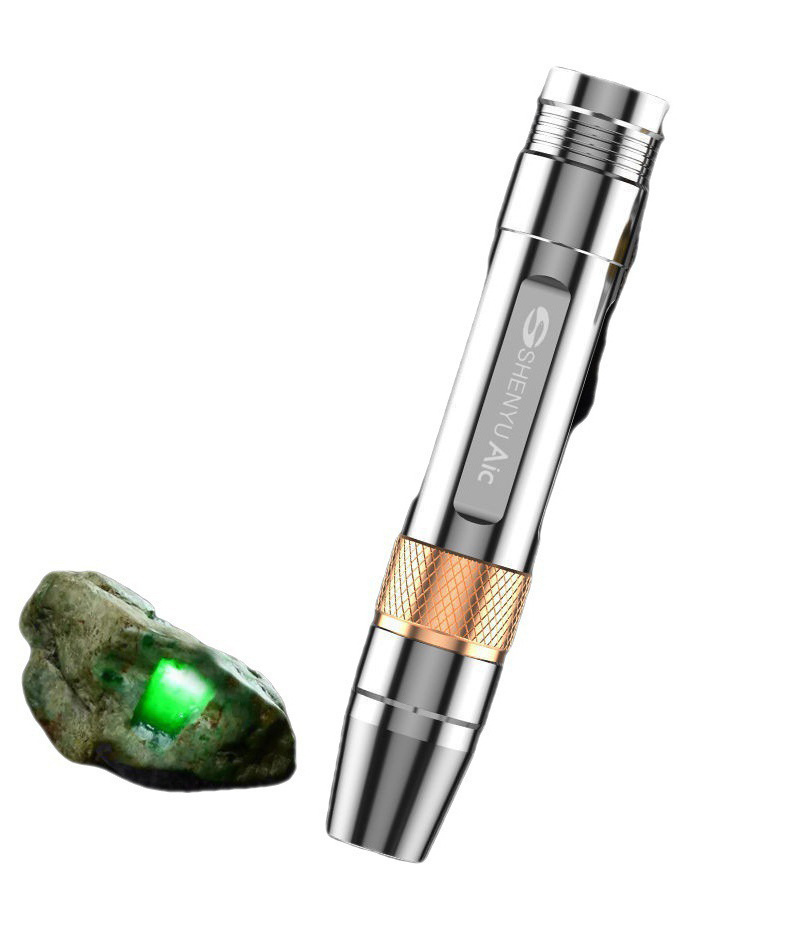 Detection Torch Rechargeable Three Lightkeychain Light Led Jewelry Flashlight Wholesale Jade Amber Sliver 80 Camping 300 Lumens