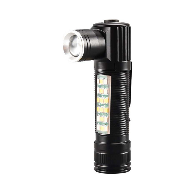 Multifunctional 2 in 1 Inspection Torch Lamp Zooming Waterproof COB Flashlight Rechargeable Head-Mounted Corner Flashlight