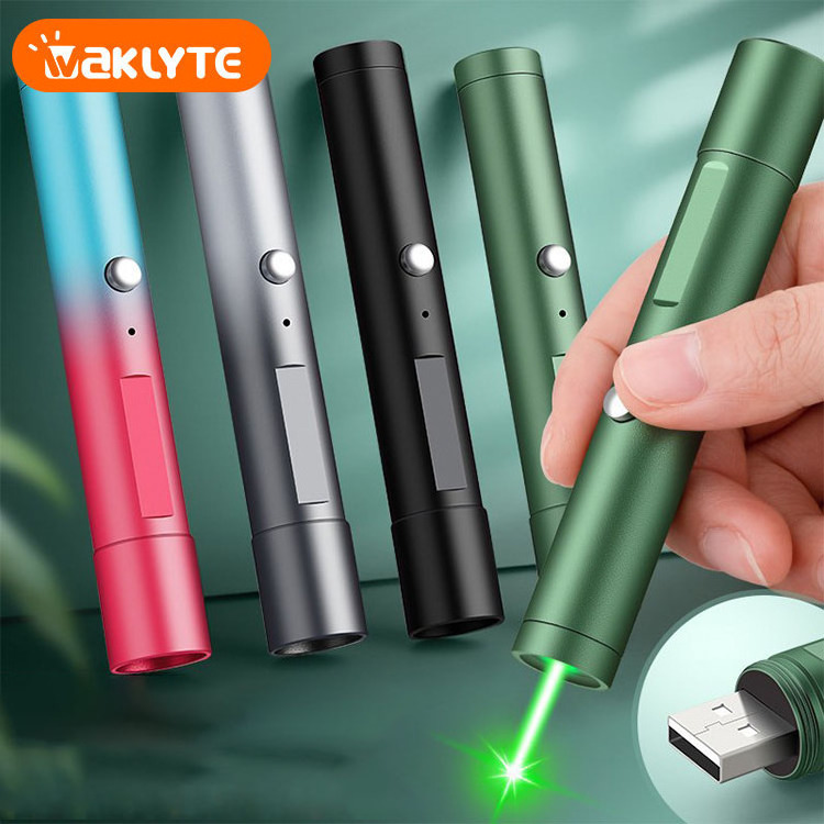 Custom Long Range Laser Torch Usb Rechargeable Green Infrared Laser Pointer Outdoor High Power Teasing Cat Laser Light