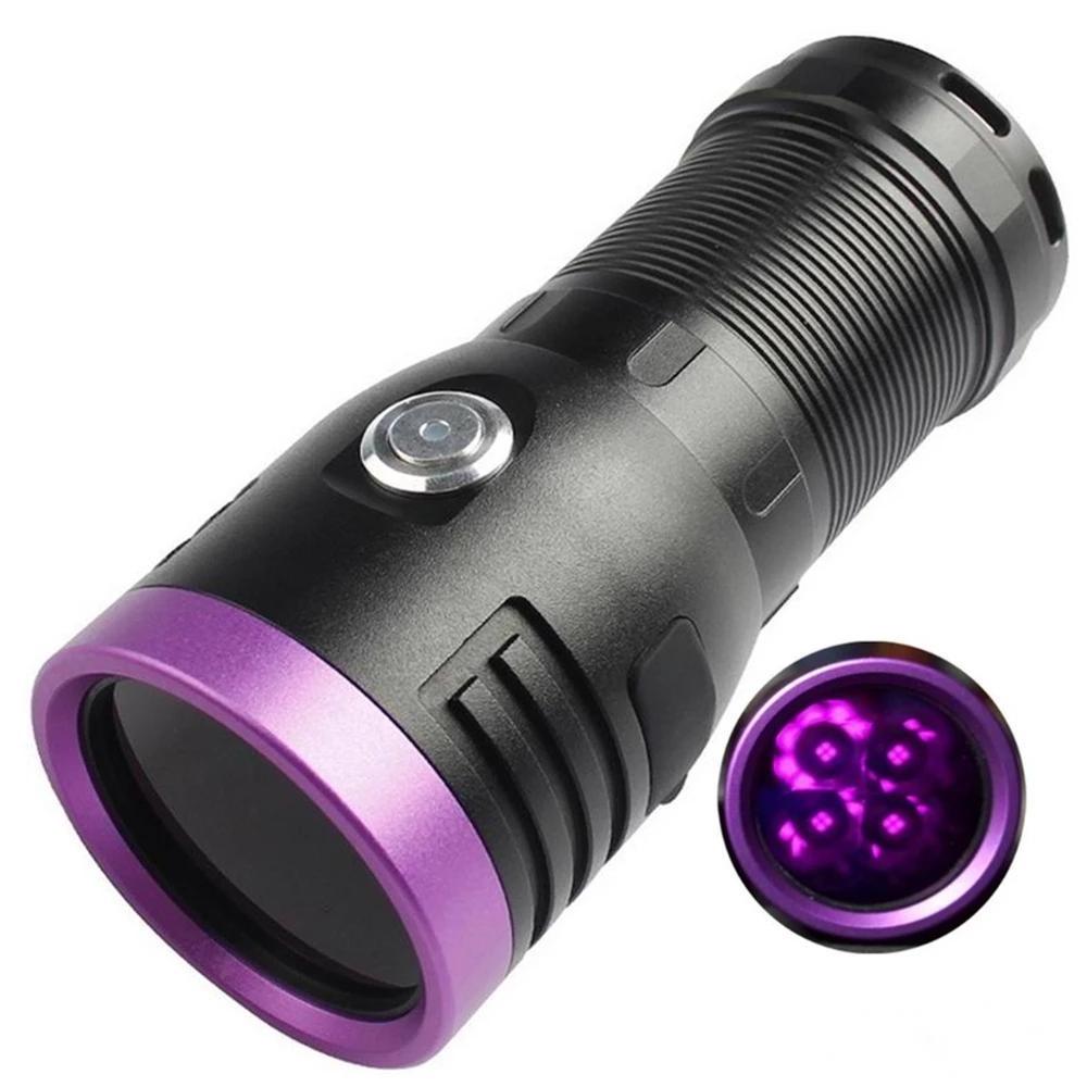 365nm UV Light Appraisal Money Inspection Tobacco and Wine Anti-counterfeiting 80w High-power Wood's Ultraviolet Flashlight 6V