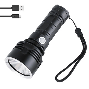 Hot Selling 2023 Powerful Led Rechargeable Led Hunting Flashlight 10 Camping Rechargeable Battery 90 Best Bright Aluminum