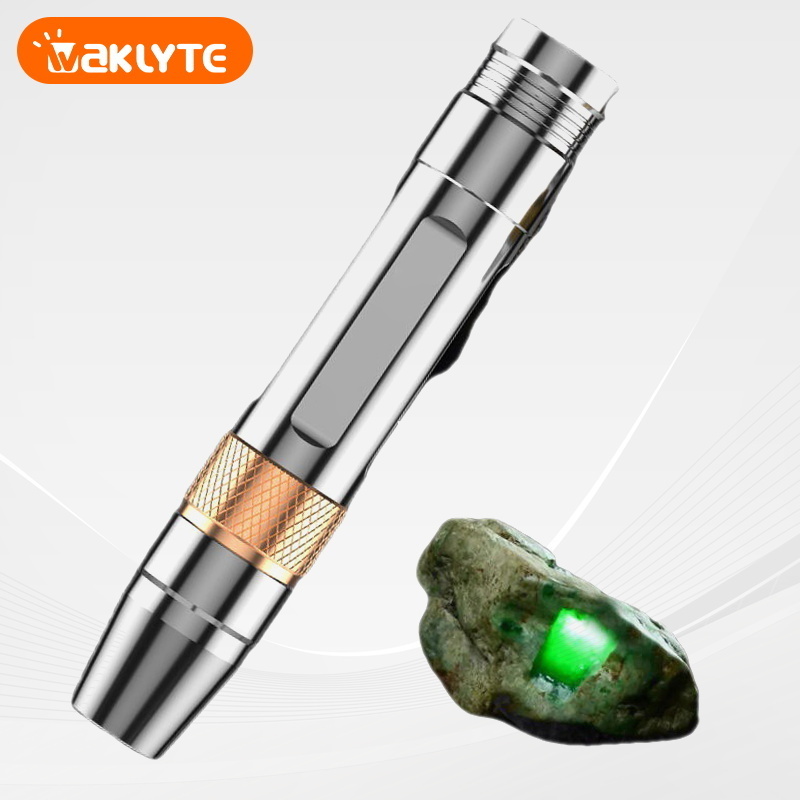 Detection Torch Rechargeable Three Lightkeychain Light Led Jewelry Flashlight Wholesale Jade Amber Sliver 80 Camping 300 Lumens