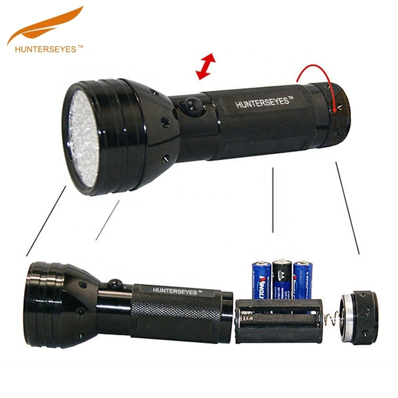 Ultraviolet Led Flashlight for Pet Urine and Cat moss  Detect  Aluminum Industrial UV 390nm-395nm 51 Leds