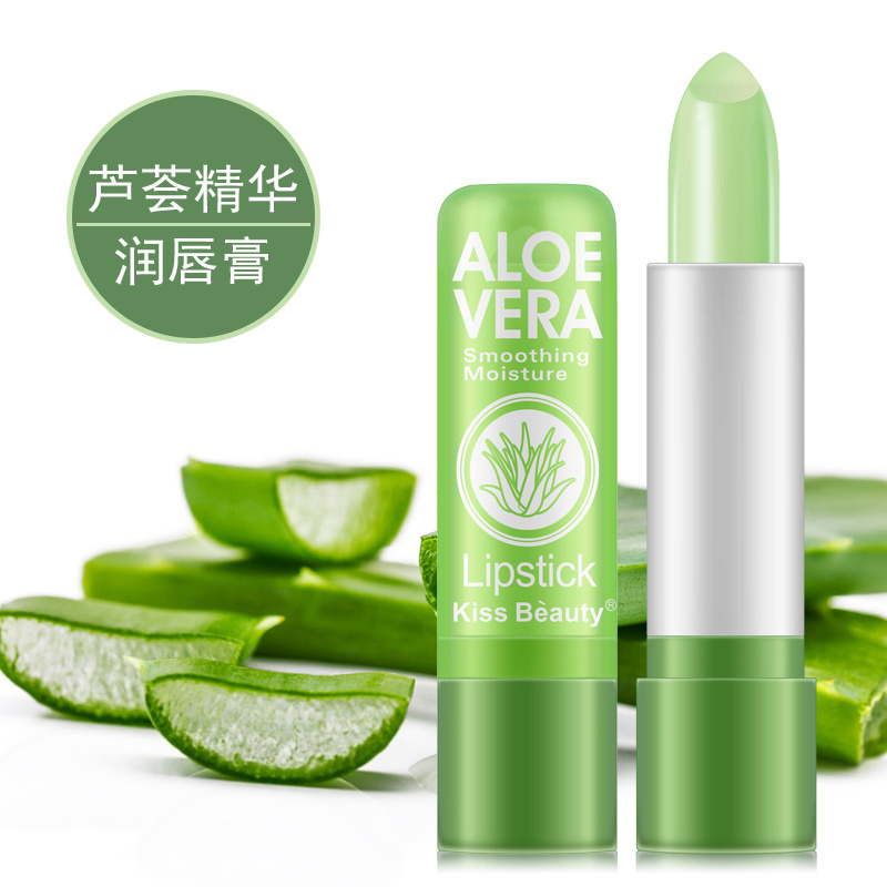 Aloe Vera Lip Balm Moisture Temperature Change Color Lipstick Anti-aging Protection Discolor Lip Balm Lips Care Natural Stick