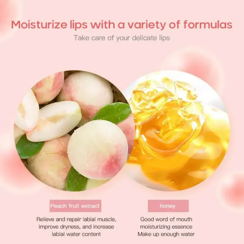 Kiss Beauty Peach Lip Balm Moisturizing Hydrates Long-lasting Lip Care Tools Make up Cosmetics Lipstick Waterproof Stick Female