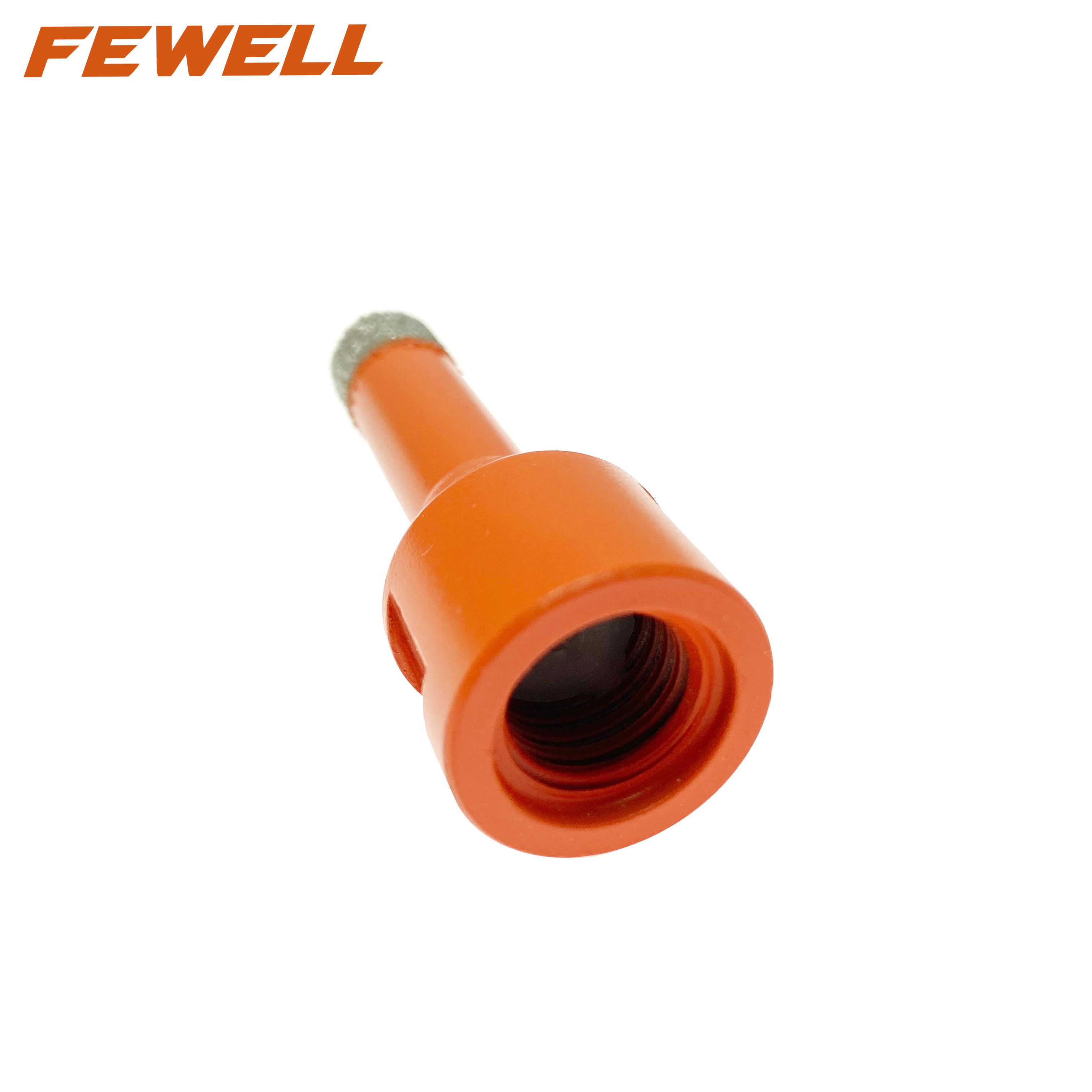 Vacuum Brazed 12mm M14 diamond core drill bits hole saw for drilling porcelain tile, ceramic, marble