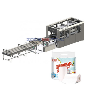 FEXIK Toilet Paper 30bags Production Line Toilet Roll Paper Converting Pack Machine