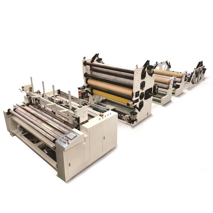 Full embossing mini jumbo toilet paper roll making machine glue lamination unit paper towel rewinding machine