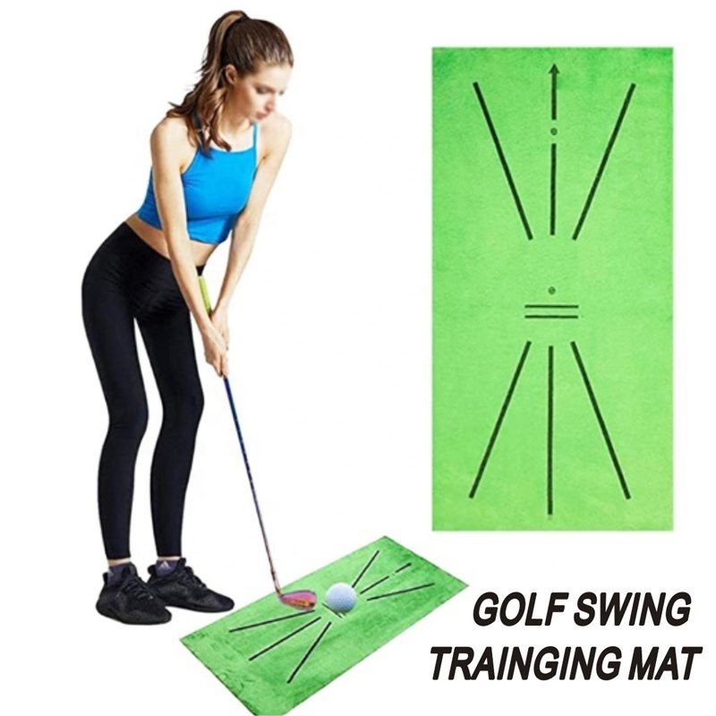 Custom Mini Golf Training Mat Swing Detection Batting Pad with Non-Slip Backing Golf Portable Putting Practice Hitting Mat