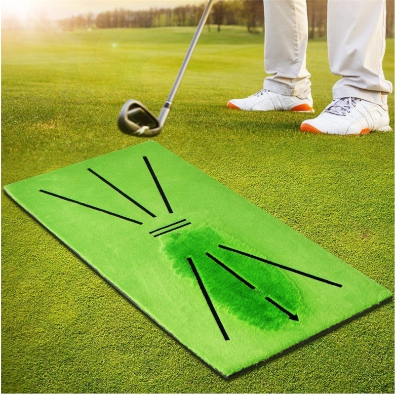 Custom Mini Golf Training Mat Swing Detection Batting Pad with Non-Slip Backing Golf Portable Putting Practice Hitting Mat