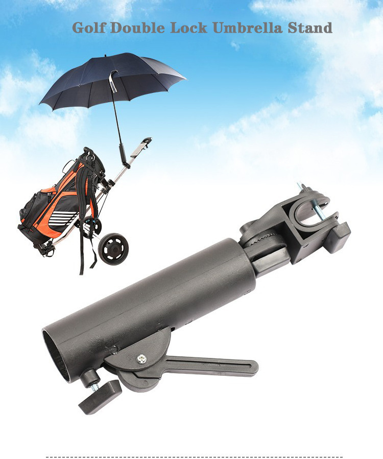 Multifunctional Golf Umbrella Stand Adjustable Golf Club Push Cart Holder Golf Trolley Umbrella Holder