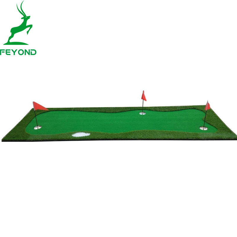 Feyond Customized Size Golf Hitting Mat Indoor Training Swing Aids Golf Carpet Green Golf Putting Mat