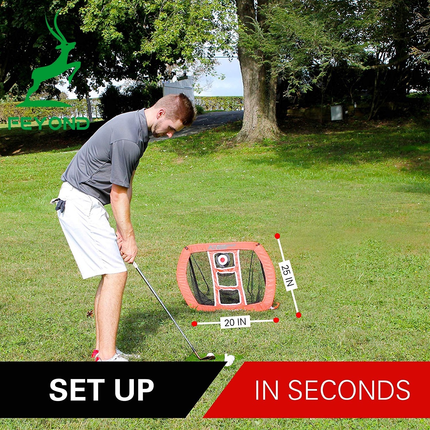 Backyard Practice Swing Game Outdoor Indoor Golfing Target Accessories Rukket Pop Up Golf Chipping Net Practice Hitting Net