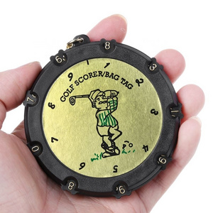 Golf Score Counter 18 Holes Stroke Shot Counter Keeper Round Scoring Tag with Clip Key chain golf round score counter